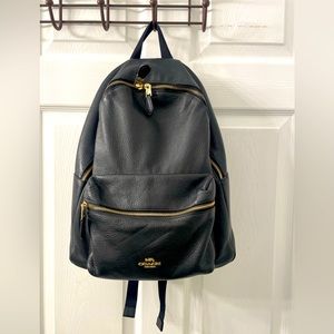 Coach backpack leather